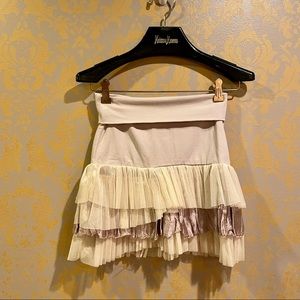 Free people ruffled mini skirt